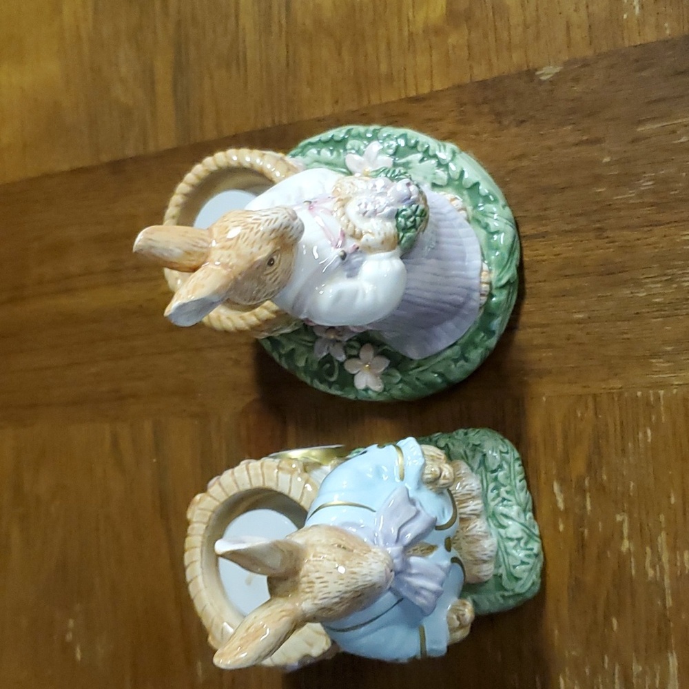 Rabbiit tealight candles and holders.